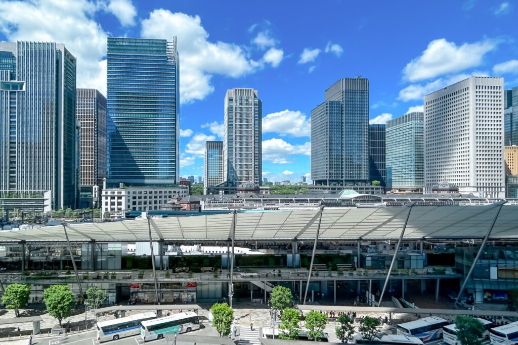 東京都中央区の東京駅の様子